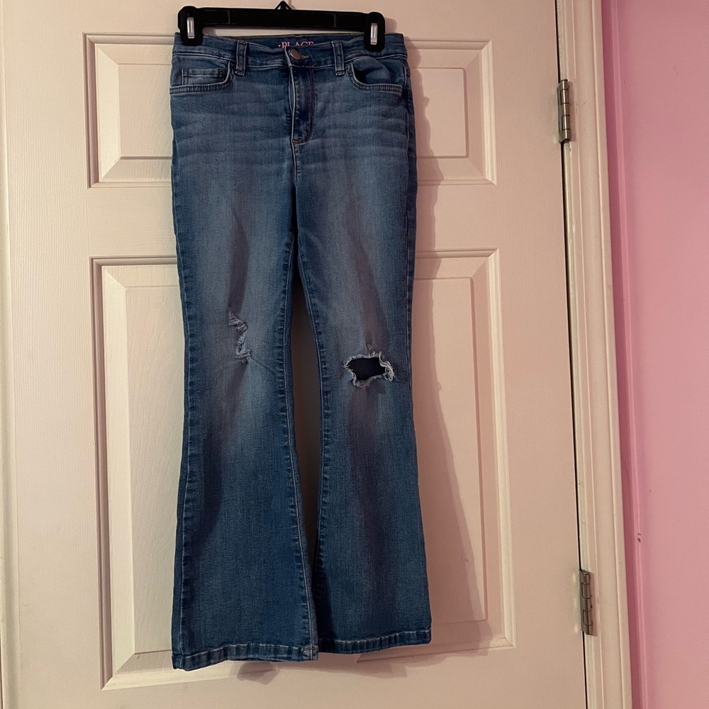 Girls Children Place Flare Denim Jeans/ Adjustable Waistband